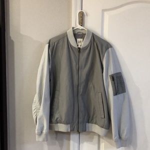 Silver and White Gap Jacket